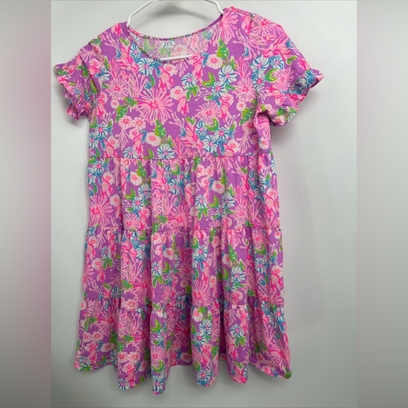 Lilly Pulitzer Girls Jodee Floral Tiered Shift Dress Size XL(12-14) NWOT